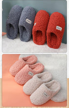 Load image into Gallery viewer, Winter Short Plush Cotton Home Slippers Women Indoor Floor Footwear Fashion Men Household Warm Slides Flat Couple House Slippers With Memory Foam Snd Comfortable Warm Shoes