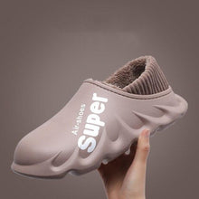 Load image into Gallery viewer, Winter Slippers Warm Men Shoes Waterproof Women Couples Non-Slip Plush Cotton Indoor Outdoor Cozy Home Autumn Thick Slippers Cozy Slip-On Memory Foam Fur House Slippers Warm Fleece Lining Indoor Outdoor Garden Bedroom Plush Shoes