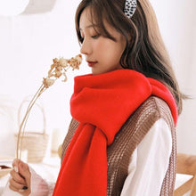 Load image into Gallery viewer, Winter Soft Solid Thicken Soft Lightweight Warm Scarf Cashmere Scarves Pashmina Shawls Wraps Scarves Pashmina Shawls Wraps Knitted Wool Long Scarf Women