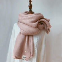 Load image into Gallery viewer, Winter Soft Solid Thicken Soft Lightweight Warm Scarf Cashmere Scarves Pashmina Shawls Wraps Scarves Pashmina Shawls Wraps Knitted Wool Long Scarf Women