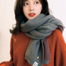 Load image into Gallery viewer, Winter Soft Solid Thicken Soft Lightweight Warm Scarf Cashmere Scarves Pashmina Shawls Wraps Scarves Pashmina Shawls Wraps Knitted Wool Long Scarf Women