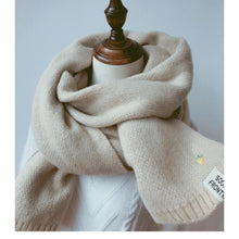 Load image into Gallery viewer, Winter Soft Solid Thicken Soft Lightweight Warm Scarf Cashmere Scarves Pashmina Shawls Wraps Scarves Pashmina Shawls Wraps Knitted Wool Long Scarf Women