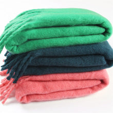 Load image into Gallery viewer, Winter Thick Soft Solid Color Warm Scarf Cashmere Hijabs Lightweight Warm Scarves Wraps Elegant Big Tassels Shawl Long Stole Mufflers For Women