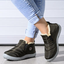 Load image into Gallery viewer, Winter Women Boots Waterproof Snow Shoes Flat Casual Winter Soft Shoes Ankle Boots For Women Snow Boots Winter Slip On Ankle Comfortable Booties Anti-Slip Water Resistant Fully Fur Lined Outdoor Shoes