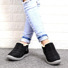 Load image into Gallery viewer, Winter Women Boots Waterproof Snow Shoes Flat Casual Winter Soft Shoes Ankle Boots For Women Snow Boots Winter Slip On Ankle Comfortable Booties Anti-Slip Water Resistant Fully Fur Lined Outdoor Shoes