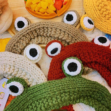 将图片加载到图库查看器,Winter Women Frog Crochet Knitted Hat Hip Hop Skellies Beanies Streetwear Costume Accessory Gift Warm Party Bonnets Cap Kids Knitted Beanie Hat Cute Frog Cartoon Winter Warmer Cap with Big Eyes for Baby Boys Girls
