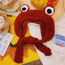将图片加载到图库查看器,Winter Women Frog Crochet Knitted Hat Hip Hop Skellies Beanies Streetwear Costume Accessory Gift Warm Party Bonnets Cap Kids Knitted Beanie Hat Cute Frog Cartoon Winter Warmer Cap with Big Eyes for Baby Boys Girls