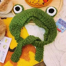 将图片加载到图库查看器,Winter Women Frog Crochet Knitted Hat Hip Hop Skellies Beanies Streetwear Costume Accessory Gift Warm Party Bonnets Cap Kids Knitted Beanie Hat Cute Frog Cartoon Winter Warmer Cap with Big Eyes for Baby Boys Girls