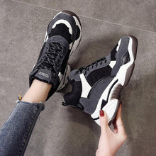 Load image into Gallery viewer, Winter Women's Sneakers Fashion Breathable Casual Running Winter Warm Anti-Slip Soft Sole Warm Fur Lined Winter Womens High Heels Sneakers
