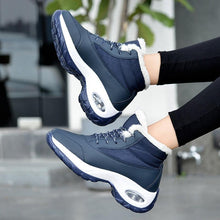 Load image into Gallery viewer, Winter Women's Sneakers Fashion Breathable Casual Running Winter Warm Anti-Slip Soft Sole Warm Fur Lined Winter Womens High Heels Sneakers