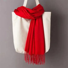 将图片加载到图库查看器,Winter Women Scarf Female Scarves For Women Solid Shawl Wraps For Winter Casual Wear Travel Friendly Wool Tassel Scarf Fashion Solid Color Toddler Soft Warm Scarves