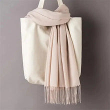 将图片加载到图库查看器,Winter Women Scarf Female Scarves For Women Solid Shawl Wraps For Winter Casual Wear Travel Friendly Wool Tassel Scarf Fashion Solid Color Toddler Soft Warm Scarves