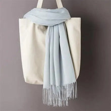将图片加载到图库查看器,Winter Women Scarf Female Scarves For Women Solid Shawl Wraps For Winter Casual Wear Travel Friendly Wool Tassel Scarf Fashion Solid Color Toddler Soft Warm Scarves