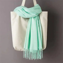 将图片加载到图库查看器,Winter Women Scarf Female Scarves For Women Solid Shawl Wraps For Winter Casual Wear Travel Friendly Wool Tassel Scarf Fashion Solid Color Toddler Soft Warm Scarves