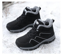 将图片加载到图库查看器,Winter Womens Mens Boots Plush Leather Waterproof Climbing Hunting Shoes Unisex Lace-up Outdoor Warm Hiking Boot Warm Ankle Cushionable Non-Slip Fashion Booties For Outdoor Walking