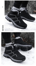将图片加载到图库查看器,Winter Womens Mens Boots Plush Leather Waterproof Climbing Hunting Shoes Unisex Lace-up Outdoor Warm Hiking Boot Warm Ankle Cushionable Non-Slip Fashion Booties For Outdoor Walking