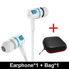 Load image into Gallery viewer, Wired in-Ear Headphones With Tangle-Free Cord Noise Isolating Bass Driven Sound Metal Earphones Carry Case Ear Bud Tips In-ear Earphone Super Bass Sound Sport Headset With Mic for Phones Ear Phone For Women 3.5mm