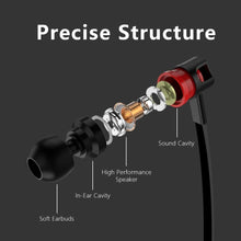 Load image into Gallery viewer, Wired in-Ear Headphones With Tangle-Free Cord Noise Isolating Bass Driven Sound Metal Earphones Carry Case Ear Bud Tips In-ear Earphone Super Bass Sound Sport Headset With Mic for Phones Ear Phone For Women 3.5mm