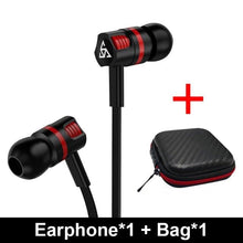 Load image into Gallery viewer, Wired in-Ear Headphones With Tangle-Free Cord Noise Isolating Bass Driven Sound Metal Earphones Carry Case Ear Bud Tips In-ear Earphone Super Bass Sound Sport Headset With Mic for Phones Ear Phone For Women 3.5mm