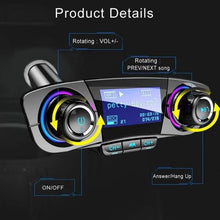 将图片加载到图库查看器,Wireless Bluetooth Handsfree Calling Car Charger FM Transmitter