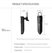 Load image into Gallery viewer, Wireless Bluetooth Headset Business Hands Free Long Standby V5.0 Earphones Waterproof Sport Earbuds With Microphone For Driving