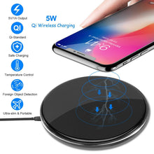 Load image into Gallery viewer, Wireless Charger Qi-Certified Ultra Slim 5W Charging Pad