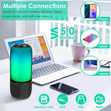 Load image into Gallery viewer, Wireless Portable Speaker with Color Changing Light