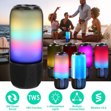 Load image into Gallery viewer, Wireless Portable Speaker with Color Changing Light