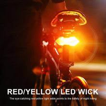 Load image into Gallery viewer, Wireless Remote Turn Signal Bicycle Light Indicator Smart LED Bike Taillight USB Rechargeable Cycling Rear Lamp USB LED Wireless Bike Rear Light Remote Control Bike Brake Light Bicycle Cycling Safety Outdoor Flashlight