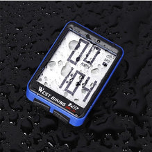 将图片加载到图库查看器,Wireless Wired Bike Computer Backlight Speedometer Odometer Rainproof Cycling Stopwatch Road Bicycle Computer Multifunction With Extra Large LCD Backlight Display Waterproof Design