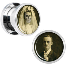 Load image into Gallery viewer, Undead Bride and Groom Halloween Plug Set 00G