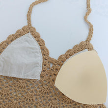 Load image into Gallery viewer, Woman Bikini Top Crochet Knit Separate Female Women Comfortable Beach Crochet Crop Summer Halter Tank Top Beach Knit Bra Beachwear Plus Size Bathing Suits Summer Beach Crochet Crop Tank Top