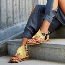 将图片加载到图库查看器,Woman Sandals Flat Casual Summer Sandals Women's Fashion Flip Flops Elegant Sandals Artificial Leather Platform Shoes Fashion Slides Ladies Lightweight Athletic Yoga Mat Sandals Slip On Thick Cushion Slippers Sandals