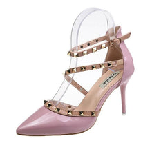 Load image into Gallery viewer, Woman Summer High Heels Valentine Pointed Toe Shoes For Women Luxury Heels For Women Sandals Strappy Heels Closed Toe Pointy Heels With Adjustable Strap