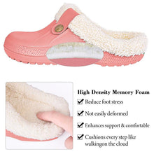 Load image into Gallery viewer, Women Autumn Winter New Warm Slippers Plush Waterproof Warm Slippers Clogs Couples Home Slipper Indoor Floor Shoes Waterproof Slippers Women Men Fur Lined Clogs Winter Garden Shoes