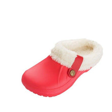 Load image into Gallery viewer, Women Autumn Winter New Warm Slippers Plush Waterproof Warm Slippers Clogs Couples Home Slipper Indoor Floor Shoes Waterproof Slippers Women Men Fur Lined Clogs Winter Garden Shoes