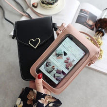 Load image into Gallery viewer, Women Bag Shoulder Transparent Bag Card Holders Girl Handbag Ladies PU Leather Clutch Phone Wallets Purse