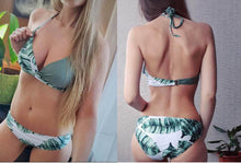 Load image into Gallery viewer, Women Bikini Set Push Up Female Swimsuit Swimwear Swim Two Piece Brazilian Bathing Suit Large Plus Size Women's Twist Front High Waist Bikini Swimsuit Drawstring Tie Side Bottom Two Piece Bathing Suit