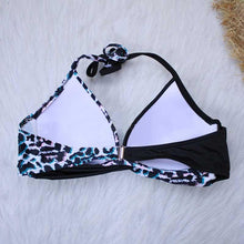 Load image into Gallery viewer, Women Bikini Set Push Up Female Swimsuit Swimwear Swim Two Piece Brazilian Bathing Suit Large Plus Size Women's Twist Front High Waist Bikini Swimsuit Drawstring Tie Side Bottom Two Piece Bathing Suit
