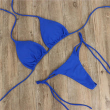 Load image into Gallery viewer, Women Bikini Swimsuit Push-Up Bra Bikini Set Two Piece Swim Suit Swimwear Beachwear Bathing Suit Strappy Swimsuit Two Pieces Bikini Set