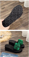 Load image into Gallery viewer, Women Bow Summer Sandals Slipper Indoor Outdoor Flip-flops Beach Shoes New Fashion Casual Flower Slipper High Heeled Bow-Knot Platform Flip Flops Beach Sandals Fashion Summer Slippers