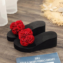 Load image into Gallery viewer, Women Bow Summer Sandals Slipper Indoor Outdoor Flip-flops Beach Shoes New Fashion Casual Flower Slipper High Heeled Bow-Knot Platform Flip Flops Beach Sandals Fashion Summer Slippers