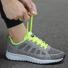 将图片加载到图库查看器,Women Casual Fashion Breathable Walking Mesh Flat Shoes White Sneakers Summer New Fashion Women's Vulcanized Running Sneakers Walking Tennis Shoes