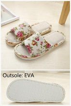 将图片加载到图库查看器,Women Casual Floral Indoor Home Slippers Flower Soft Slippers Spring Autumn Flip Flops Slides Slippers Cozy Casual Footwear Cloth Slippers Open Toe Low-Top Flat Slipper Indoor House Slippers