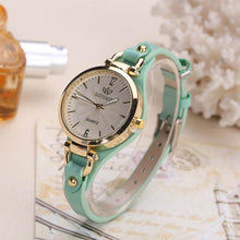 将图片加载到图库查看器,Women Casual Watches Round Dial PU Leather Strap Wristwatch Analog Quartz Watch Fashion Luxury Wrist Watch Unisex Watches Leather Band Analog Quartz Wrist Watch