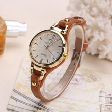 将图片加载到图库查看器,Women Casual Watches Round Dial PU Leather Strap Wristwatch Analog Quartz Watch Fashion Luxury Wrist Watch Unisex Watches Leather Band Analog Quartz Wrist Watch
