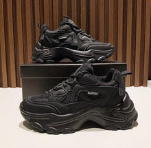 Load image into Gallery viewer, Women Chunky Sneakers Casual Vulcanized Woman High Platform Sneakers Lace Up White Sneakers White Shoes Autumn Winter Fashion Platform High Quality Sneakers