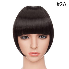 将图片加载到图库查看器,Women Clip In Hair Bangs Hairpiece Clip In Hair Extension Synthetic Hair Extension Blunt Bangs Fake Bangs For Women Flat Neat Bangs With Temples For Women One Piece Hairpiece