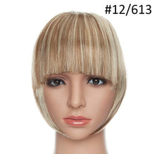 将图片加载到图库查看器,Women Clip In Hair Bangs Hairpiece Clip In Hair Extension Synthetic Hair Extension Blunt Bangs Fake Bangs For Women Flat Neat Bangs With Temples For Women One Piece Hairpiece