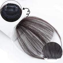 Load image into Gallery viewer, Women Clip In Hair Bangs Hairpiece Synthetic Fake Hair Piece Clip In Hair Extensions Front Natural Flat Neat Fringe Bangs With Temples For Women One Piece Hairpiece